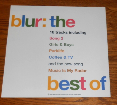 Blur The Best of Poster 2-Sided Flat Square 2000 Promo 12x12 RARE