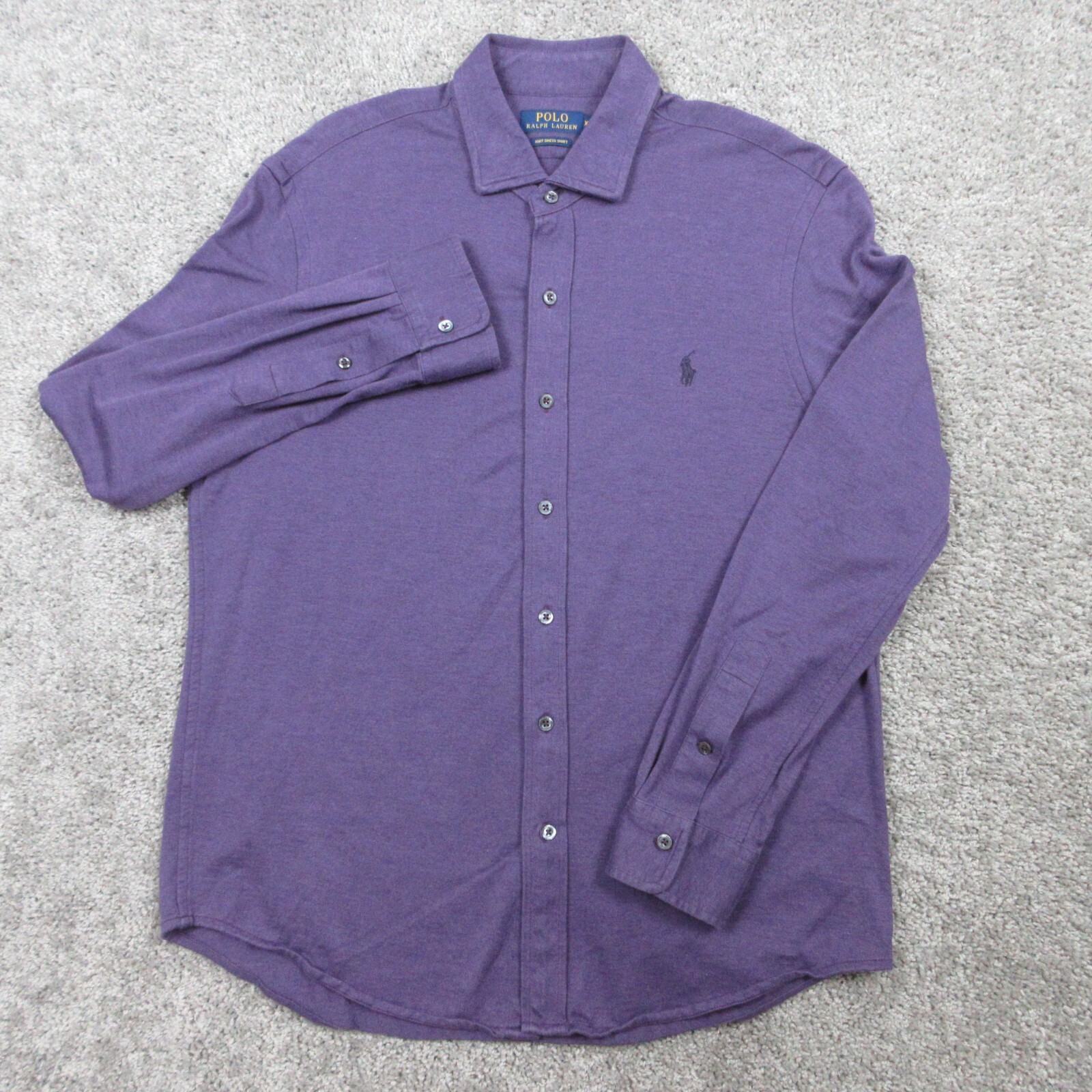 Polo Ralph Lauren camicia uomo extra large viola maglia abito pony bottoni