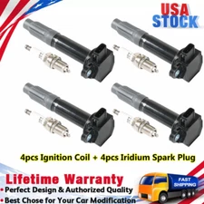 4X Ignition Coil +Iridium Spark Plug For 2.5L H4 Subaru Legacy Outback 2010-2012