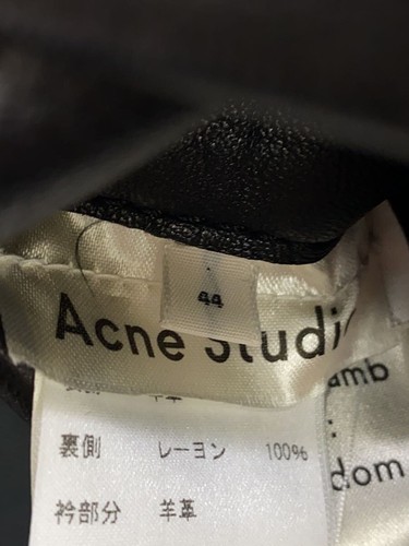 Acne Studios Jacket leather sheepskin black 44 Used - Picture 4 of 8