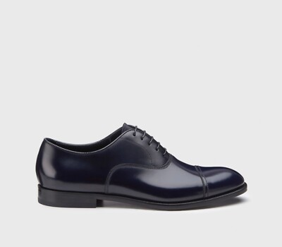 doucal's 1002 klassischer Schuh Kalb blau gebürstet Lederboden
