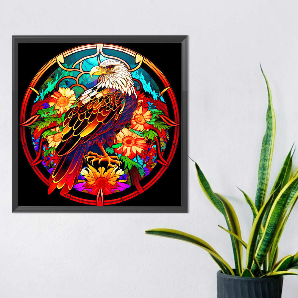 5D DIY Full Round Drill Diamond Painting Stained Glass Abstract Kit