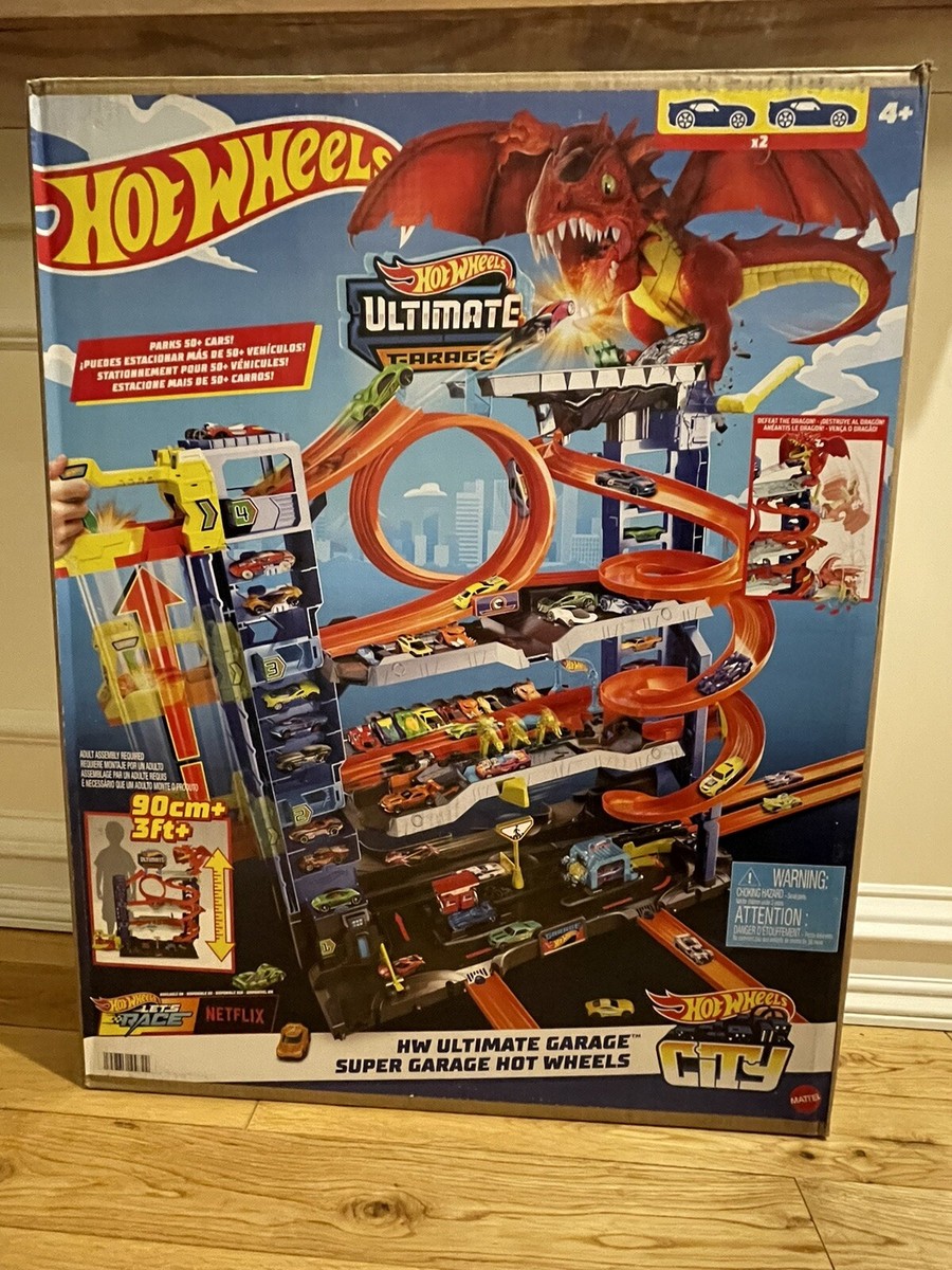 Hot Wheels City Ultimate Garage Playset with 2 Die-Cast Cars