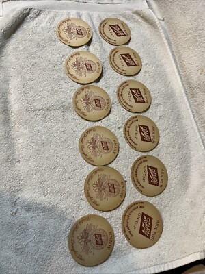 Vintage 1962 Ask For Schlitz On Tap Set Of 12 Coasters Real Gusto Draught Beer