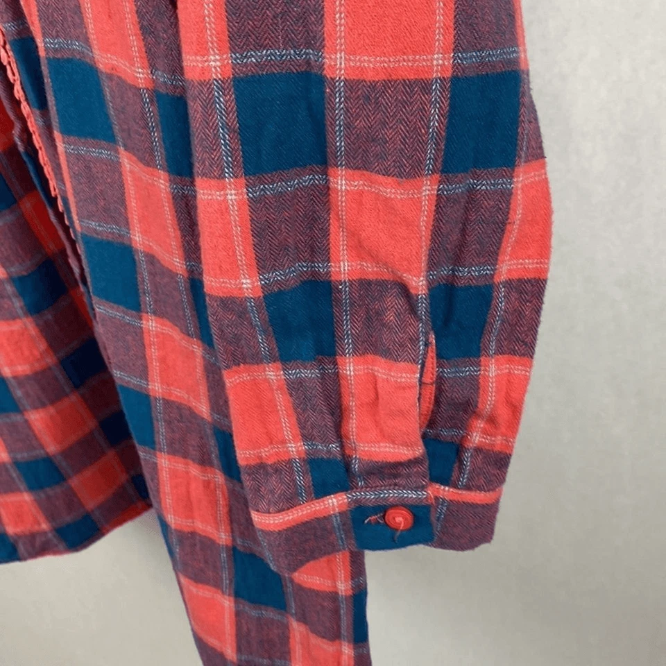 Esley клетку рубашка платье маленький розовый синий длинным рукавом хлопок зажим галстук талии - Изображение 4 из 4