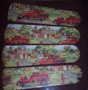 Custom Vintage Firetruck Fire Truck Station Town Dalmation