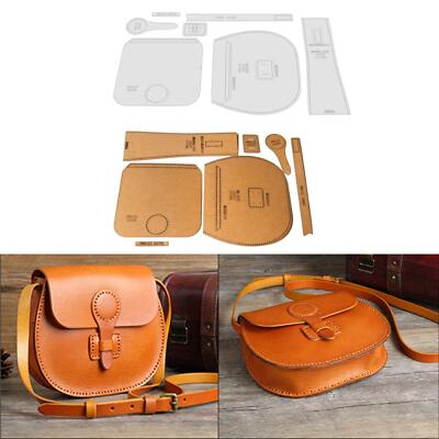 7 Stück Leder Schablonen Muster Tasche Vorlagen Taschenschablone Lineal für Geldbeutelherstellung