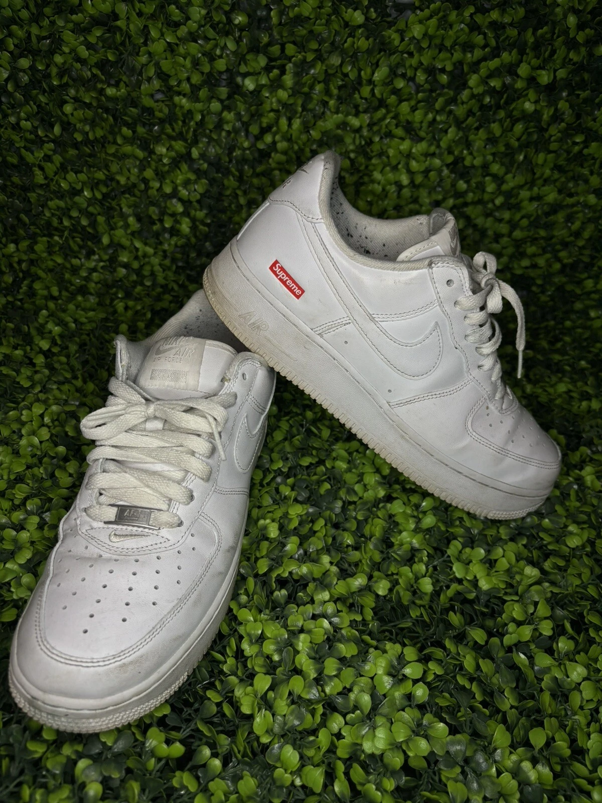 Nike Air Force 1 Low Supreme Blanc Homme CU9225 100 US 8,5, 7,5 UK,