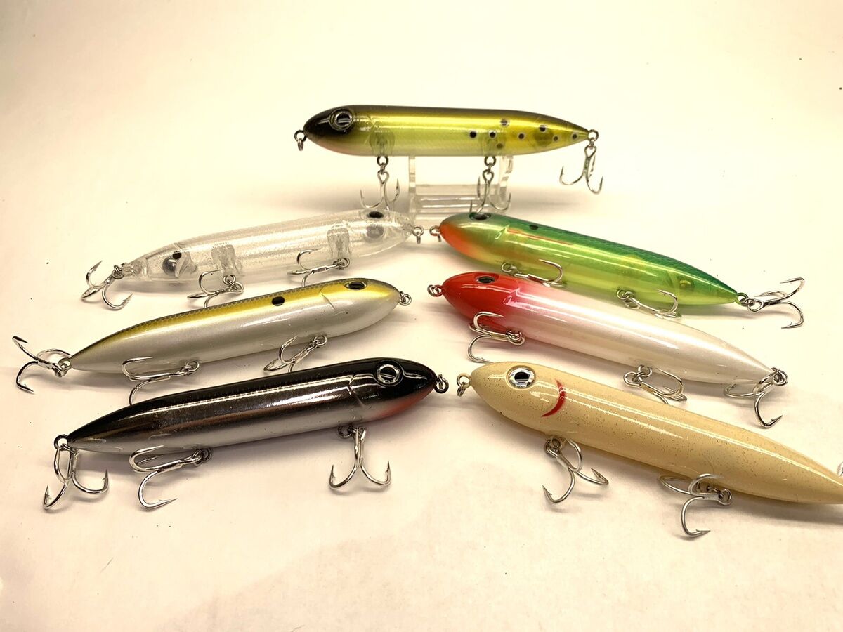 7 Heddon Super Spook Topwater Fishing Lure for Saltwater and Freshwater.  Custom