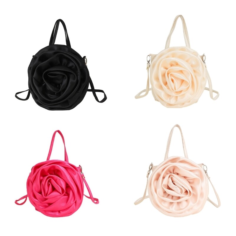 Shoulder Bag Evening Bag Rose Shape Handbag Fashion Tote Bag Crossbody Bag-image