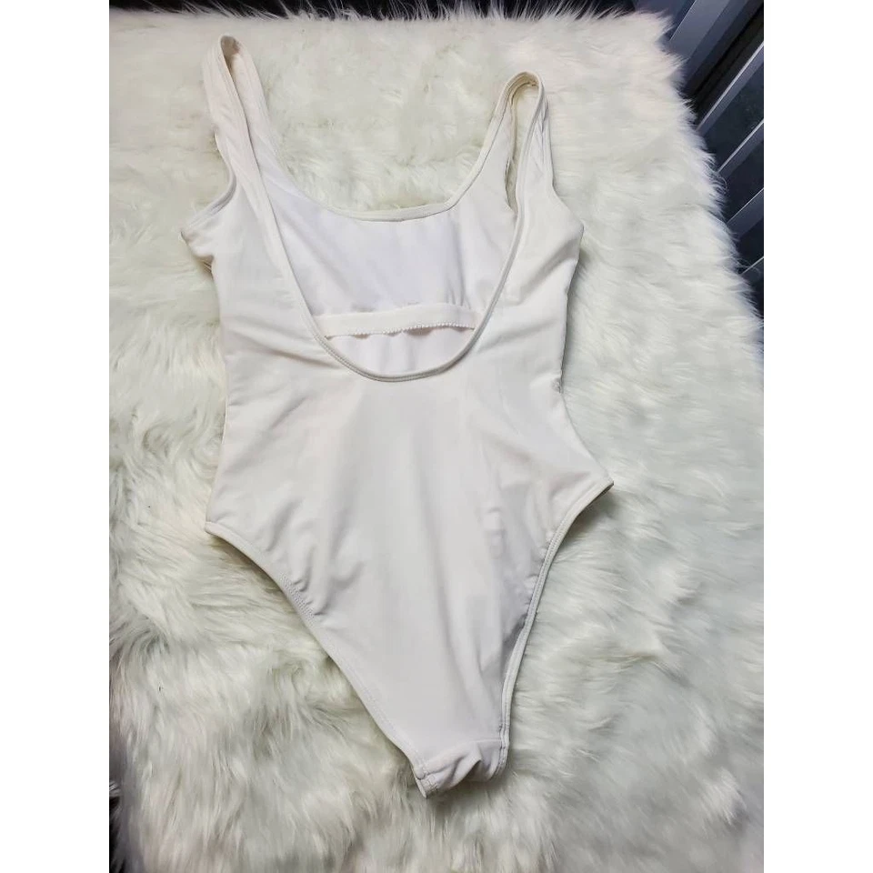 California Waves Womens One Piece Swimsuit White Red Red Wine & Blue Stretch S - Image 2 of 4