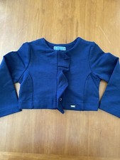 Mayoral NWT Navy Blue Cotton Knit Button Front Jacket -12 Months