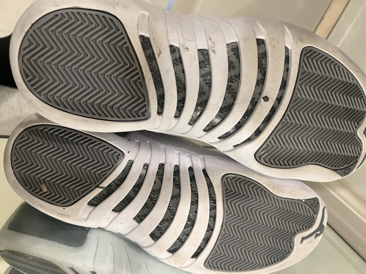 Jordan 12 Stealth 2022 Size 12 Pre-Owned СТ8013-015 Grey White Size 12 - Jordan 12 Stealth 2022 for sale online | eBay main image 4