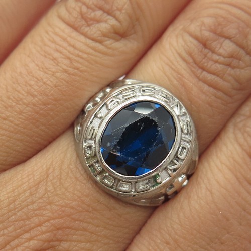 925 Sterling Silver Vintage S.K&F 1969 Ascension Catholic School Ring Size 9.5