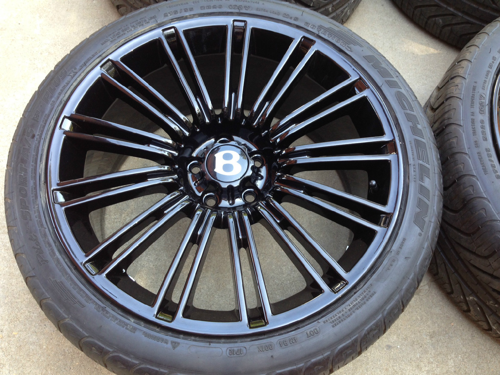 20" BENTLEY SPEED OEM FACTORY black WHEELS. FLYING SPUR CONTINENTAL GT MULLINER 