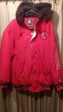 VINTAGE STARTER NFL ALUMNI FULL ZIP HOODED WINTER JACKET MENS XL vg-Golf Classic