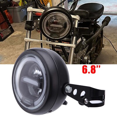 6.8 Zoll Motorrad LED Scheinwerfer Hi/Lo Projektor  für Harley Bobber Cafe Racer