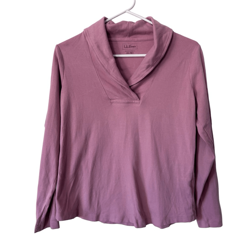 ll bean long sleeve shawl collar pullover