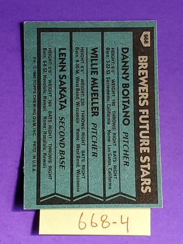 1980 TOPPS BASEBALL TRADING CARDS 541-726 YOU PICK FREE SHIPPING 50% 2 OR MORE - 第 171/229 張圖片