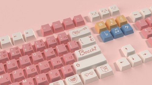 BOCCHI THE ROCK 140 Keycaps Cherry Height PBT Anime Pink For Cherry MX Keyboard - 第 7/12 張圖片