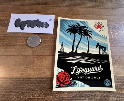 Shepard Fairey Obey Lifeguard Not On Duty Sticker  Andre Has A Posse Paint