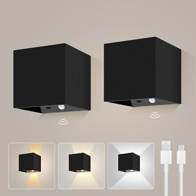 LED Cube Wall Light 4W Up Down 3CCT Sconce Indoor Lamp Dimmable Fixture