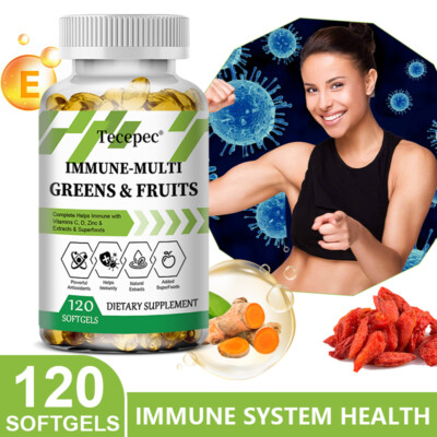 IMMUNE-MULTI GREENS & FRUITS Unterstützt das Immunsystem mit Vitaminen C. D.Zink