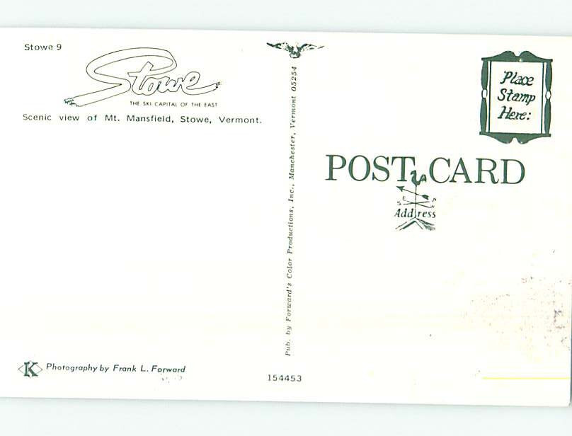 Chrome SKIING SCENE Stowe Near Burlington Vermont VT 10/19 AG5167 eBay