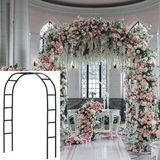 7.9' Metal Garden Arch Wedding Arbor Outdoor Indoor Chrismas Decor Plant Support