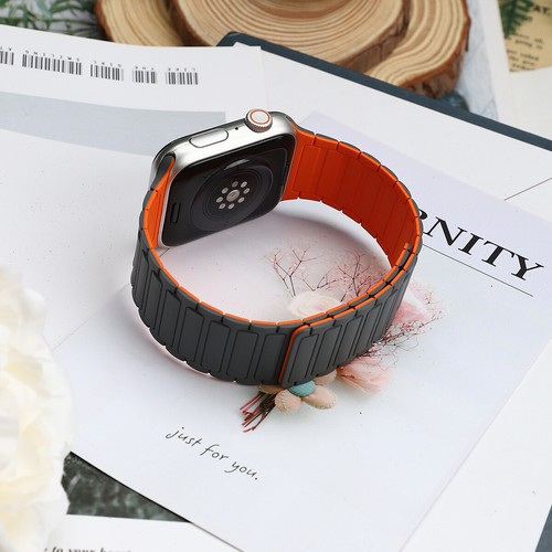 For Apple Watch 10 9 8 7 6 5 4 3 2 1 SE Ultra Magnetic Silicone Band Sport Strap - Picture 42 of 121