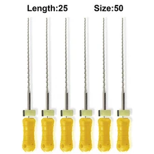 Sky Choice Hedstrom Files - 25 mm Length, Size 50 Yellow w/Rubber Stopper 6/Pkg