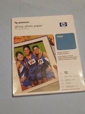 HP Premium Glossy Photo Paper Opened Box 11 Sheets Out Of 15