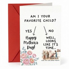 Funny Mothers Day Card for Mom, Happy Mothers Day Card, Cute Floral Humor Card,