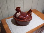 Hull Chicken Nesting Hen On Nest Large Casserole Dish USA Oven Proof Vintage