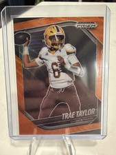 2025 Panini Prizm Black Trae Taylor #179 Orange Prizm /60