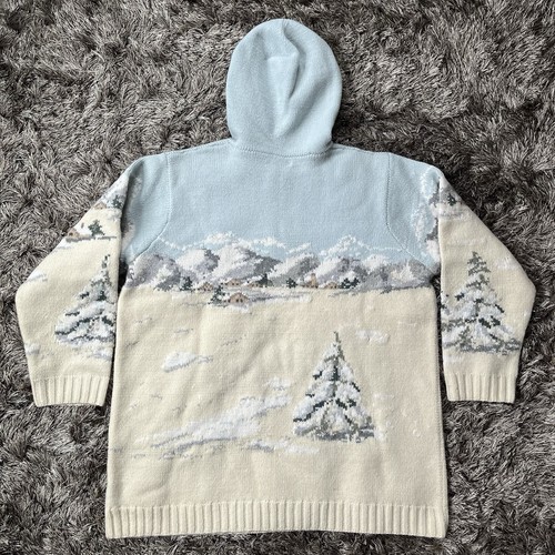Lauren Ralph Lauren Polo AOP Knit Wool Sweater Womens 2XL 1/4 Zip Winter Sled - Picture 17 of 24