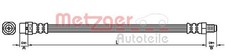 Original METZGER Bremsschlauch 4111113 für MINI