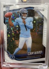 2025 Panini Prizm - Cam Ward - White Disco Prizm #352 RC - Tennessee Titans