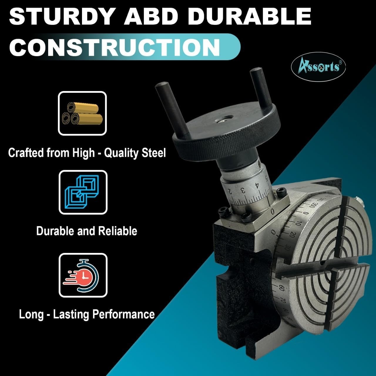 4" Inches (100 mm) 4 Slots Regular Rotary Table for Milling Machines
