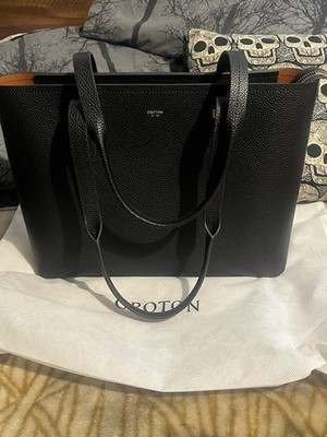 Oroton 13  Anika Leather Tote Bag With Laptop/ Tablet Cover- New