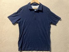 Tommy Bahama Mens L Blue Polo Shirt 100 Pima Cotton Short Sleeve Summer Golf