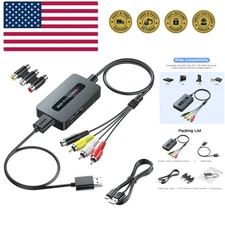 RCA Svideo to HDMI Converter with HD CableRCA and Svideo Integrated, CVBS Com...