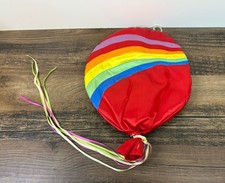 Vintage Hot Air Balloon Puffy Satin Fabric Wall Hanging Nursery Kids Room