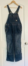 Carhartt Overalls Womens Double Knee Carpenter Bib Denim Farmer Country 4/6