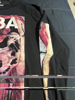 RARE HOOD BY AIR Multicolor Longsleeve Men's Graphic T-shirt sz XL