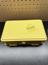 Vintage Caboodles Yellow Double Sided Organizer Case Makeup Craft Box Tray