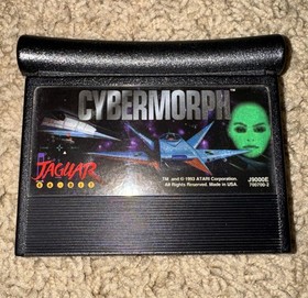 Atari Jaguar Console Controller, Cables And Cybermorph Cartridge