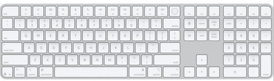 Apple Magic Keyboard with Touch ID and Numeric Keypad - White (model MQ052LL/A)