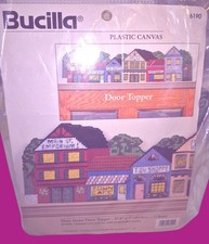 Bucilla Main Street Plastic Canvas Door Topper Kit 6190