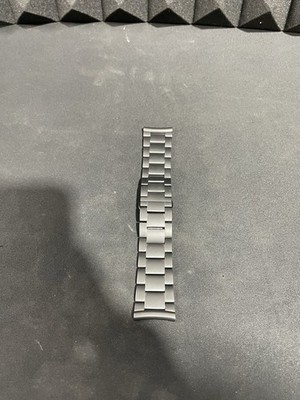 Shinola 24mm Gunmetal Gray Stainless Steel 3 Link Watch Bracelet Band